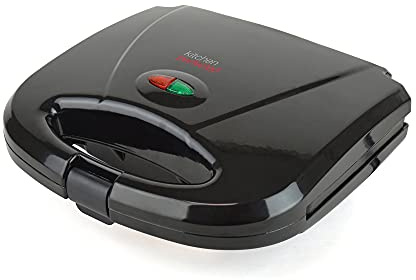 KitchenPerfected 2 Slice Sandwich & Omelette Maker - Non-Stick - Portable - E2605BK - Black