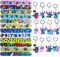 Yisscen Bomboniere per Feste, 12Pcs Braccialetto a Schiaffo per Bambini +12Pcs Portachiavi, Braccialetto a Scatto, Portachiavi per Feste per Bambini, Regalo di Compleanno Party
