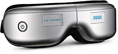 Massaggiatore per gli occhi Ricarica pieghevole wireless con protezione per gli occhi Bluetooth Musica Maschera per gli occhi ricaricabile per alleviare l'affaticamento degli occhi e cerchi scuri