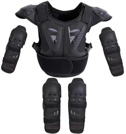 Ronyme Eblow Pads für Motorrad Jungen Mädchen Skateboard Brust Brust Wirbelsäule Rückenprotektor Dirt Bike Gear Kinder Motorrad Rüstung Anzug Knie Eblow Pads