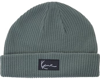 Karl Kani Unisex KA-233-005-3 KK Woven Signature Fisherman Beanie Dusty Green, one Size