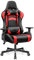 OneGame Silla Gaming, Silla Escritorio Gaming con Ajuste de Altura y reposabrazos 3D Silla ergonómica Gaming Soporte Lumbar y reposacabezas, Negro Rojo