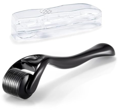 Derma-Roller 0,25 mm - Rouleau à barbe - Pour la croissance de la barbe, des cicatrices, des micro-aiguilles - Pour la croissance des cheveux, du visage et de la barbe - Pour hommes et femmes