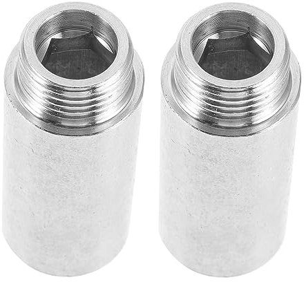 KITANDOVE 2St verlängerungsrohr für die wasserschlauch verlängerung water proof Duschkopfverlängerung für zu Hause Verlängerungsrohr für Badezimmerdusche Duschrohrverlängerung Silver