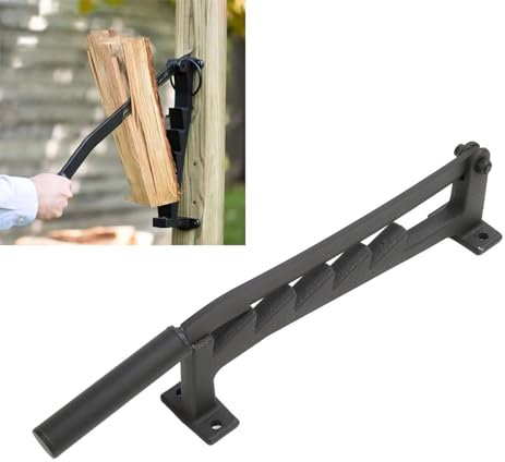 Cortadora de leña para leña, divisor de madera montado en la pared, herramienta cortadora de troncos manual, divisor de troncos de acero para uso en interiores y exteriores