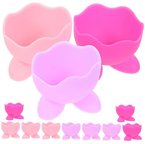 IMIKEYA 12 Piezas Hervidor De Huevos Hueveras De Silicona Soporte Para Huevos Cocidos Utensilios De Cocina Color Aleatorio Para Servir