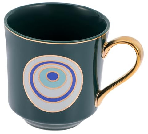 CONGARTENO Ceramic Coffee Mug Turkish Hand-Painted Drinking Cup for Tea and Juice Stylish Beverage Cup for Use Easy to Clean and Decorative