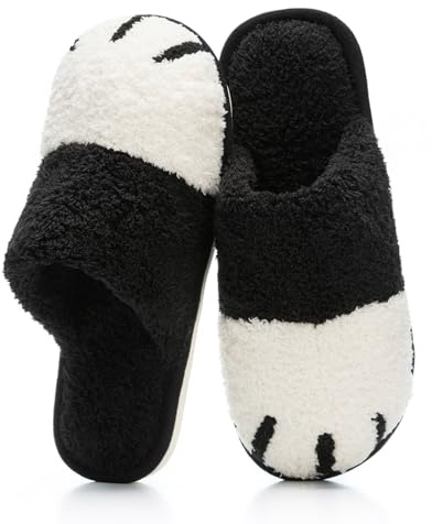 GOEWY Zapatillas de Casa para Mujer Invierno - Pantuflas Abrigadas con Diseño de Huellitas de Gato, Suela Antideslizante de Espuma Viscoelástica - Ideal para Mujeres, Mamá o Novia