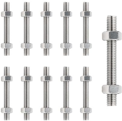 10 piezas varilla roscada M6 x 100 mm,Totalmente Varilla Roscada,Perno roscado,Varilla Roscada,Varilla Roscada Totalmente,Varillas Roscadas Derechas,Aplicable a diversos escenarios industriales.