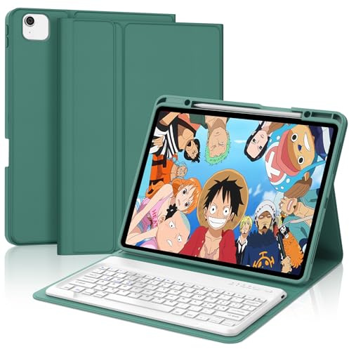 SENGBIRCH Funda con teclado para iPad Air 13 M3 2025 / Air 13 M2 2024, italiano QWERTY teclado Bluetooth magnético desmontable para iPad Air 13'' (M3) 2025/Air 13'' (M2) 2024, verde oscuro