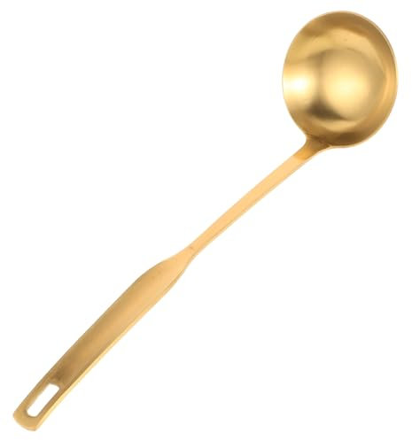 UTHCLO Cucharón De Acero Inoxidable 304 Dorado Pequeño, Cucharón Reforzado Para Sopa y Salsa, Utensilio De Cocina Resistente Para Servir y Colar, Adecuado Para Cocinas Domésticas y Profesionales