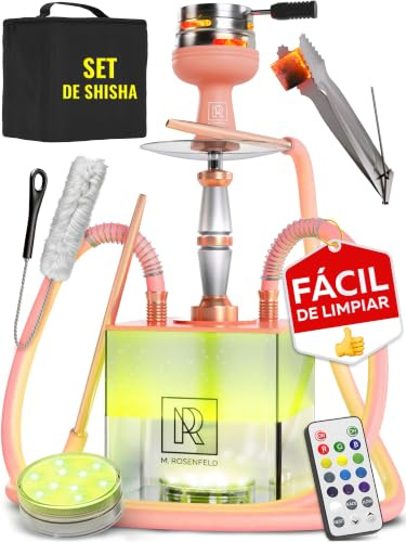 Set de Cachimba Completo Portátil con Bolsa y Accesorios Premium – Cabezal con HMD, Boquilla, Tubo de Inmersión de Aluminio, Difusor y Base de Acrílico
