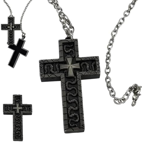ARROMI Cross Necklace, Cross Necklace for Role Playing, Fashion Accessory for Collectors, Cross Pendant Antique, Character Ten Shaped Pendant Necklaces