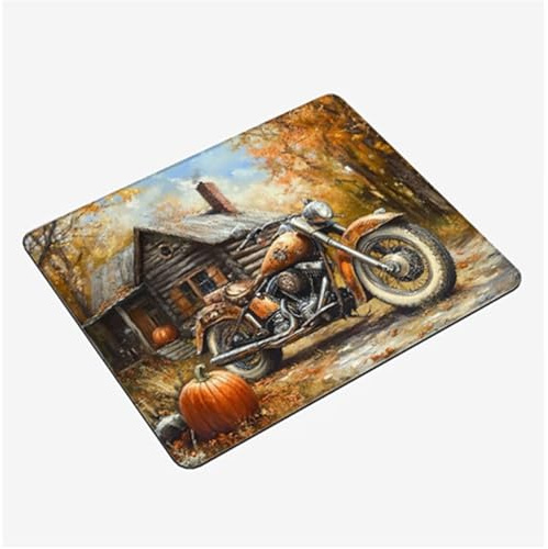 Alfombrilla Ratón Granja Mini Mousepad 40x30cm, Motocicleta Alfombrilla Gaming, Tapete Escritorio con Bordes Cosidos, Protector Escritorio con Base Goma Antideslizante Oficina Accesorios Gaming S0-594