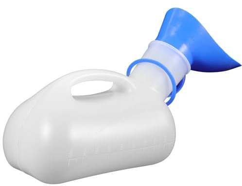 PERSELOSO 1000 Ml Urinflasche für Unterwegs Unisex mit Trapezförmiger Öffnung aus Kunststoff Leicht zu Reinigen und Bequem zu Halten für Auto und Notfälle