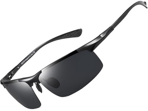 DUCO Polarized Ultralight Carbon Fiber Sunglasses for Men DC8277