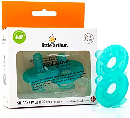 Little Arthur ™ Neugeborener Baby Schnuller | 0-6 Monate | Medizinisches Silikon | Respektiert die Zahnentwicklung, stimuliert motorische und sensorische Fähigkeiten (2er-Pack)