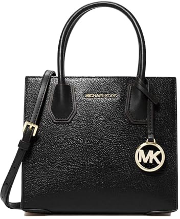 Michael Kors MERCER MEDIUM MESSENGER TRACOLLA CARTELLA POLVERE, Nero, Medium