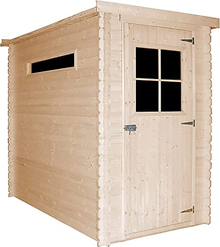 Gartenhaus Holz - Geräteschuppen Holz - Gerätehaus mit Boden Imprägnierte B144xL239xH198 cm/ 2.63 m2 - Fahrrad Schuppen - Gartenhäuser & aufbewahrung Wasserfestes Dach TIMBELA M306+M306G