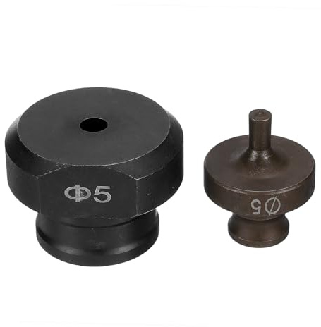 QUARKZMAN Troqueladora Hidráulica para Perforar Agujeros de 5mm de Precisión - Kit de Perforación Eléctrica Hidráulica para Máquina Perforadora MHP-20 JP-20, Color Borgoña y Negro