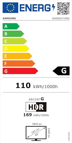 Samsung GU65DU7199U 165,1 cm (65) 4K Ultra HD Smart TV WiFi Noir