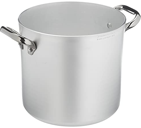 Pentole Agnelli ALMA10320 Pentola Alta con Due Maniglie Inox, Argento, 20 cm, 1 Pezzo