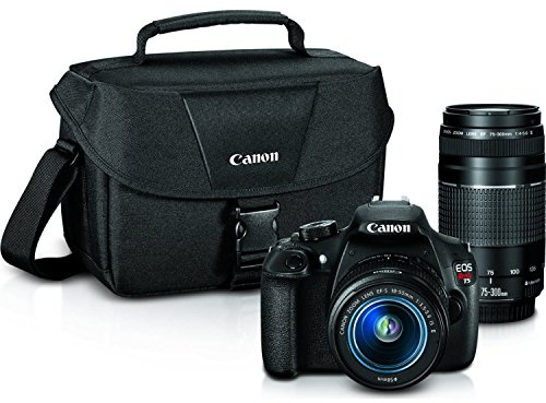 Canon EOS Rebel T5 Digital SLR Camera with EF-S 18-55mm is II + EF 75-300mm f/4-5.6 III Bundle