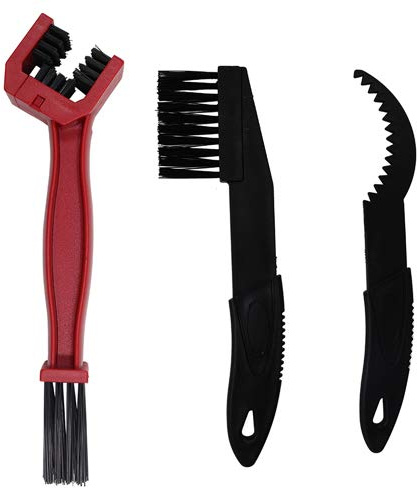 LeBoLike Durable Motorcycle & Bike Chain & Gears Maintenance Cleaning Brush Cleaner Tools - (Red)