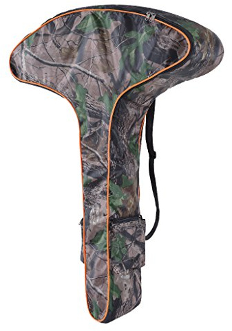 DETECH Outdoor Lightweight Arrow Canvas Aufbewahrungstasche Bogenschießen Jagd Bogen Fall T-förmigen Kreuz Bogen Tasche Camouflage und Schwarz Farbe