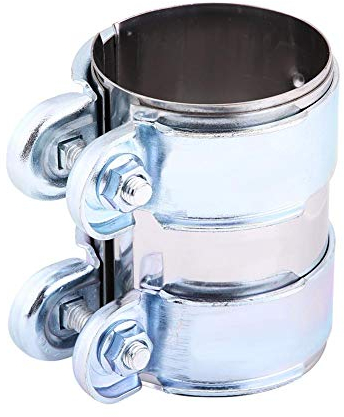 Abrazadera de banda de escape turbo universal de acero inoxidable de 2 pulgadas silenciador conector de tubo Catback con pernos para la mayoría de los sistemas de escape de automóviles plateado