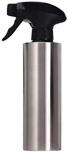 MKNZOME Oil Spray Bottle, Stainless Steel Refillable Olive Oil Sprayer Grilling Vinegar Dispenser Bottle Cooking Oil Pump 350ml for Kitchen Cooking BBQ Salad Baking Frying Roasting