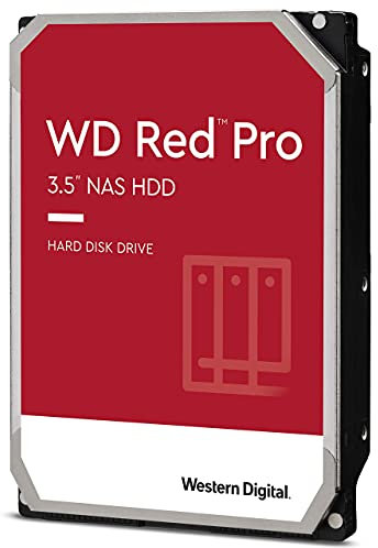 WD Red Pro interne Festplatte 14 TB (3,5 Zoll, NAS Festplatte, 7.200 U/min, SATA 6 Gbit/s, NASware-Technologie, für NAS-Systeme mit bis zu 24 Bays im Dauerbetrieb) Rot