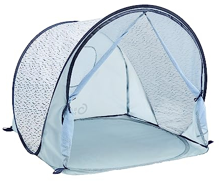 Babymoov Strandmuschel Blue Waves mit LSF 50+, Pop-Up-System, 1 Stück (1er Pack)