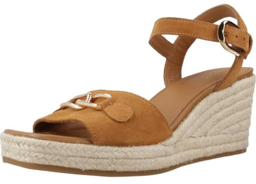 Geox Sandalo da donna D PANAREA C Wedge, cognac, 39 EU, cognac, 39 EU
