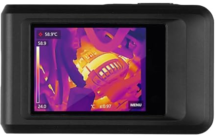 Testboy TV 296 Wärmebildkamera mit Bluetooth und WiFi, Infrarotkamera (Echtzeitübertragung auf das Handy, Touch-Farb-LC-Display, integrierter Flash-Speicher mit 16 GB, kompatibel mit Bluetooth & WiFi)