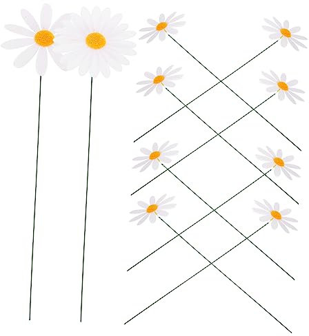 Lurrose Niedlicher Gartenstecker Mit Gänseblümchenmotiv 10er-Pack Dekorativer Gartenstecker Für Den Außenbereich Für Die Terrasse