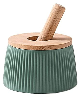 SwePer Mortaio e pestello, set di mortaio e pestello in plastica, schiacciapatate manuale for macinazione domestica, macinaspezie for spezie, condimenti