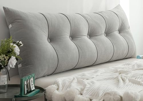 Bett Kopfteil Kissen Entfernbar Weiches Komfortables Rückenkissen Bett 60/80/140/150/120/180/200cm Lesen Kissen Kopfteil Gepolstert Bett Rückenlehne Waschbar Betten Sofa Rückenpolster ( Color : #1 , S