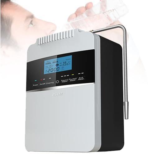 DPLXQPP Máquina Agua Alcalina Electrolizada Ph 2.5-11.2,Filtración Hogar,10000 litros por Filtro,7 Configuraciones Agua,Limpieza Automática,Voz Inteligente,220V