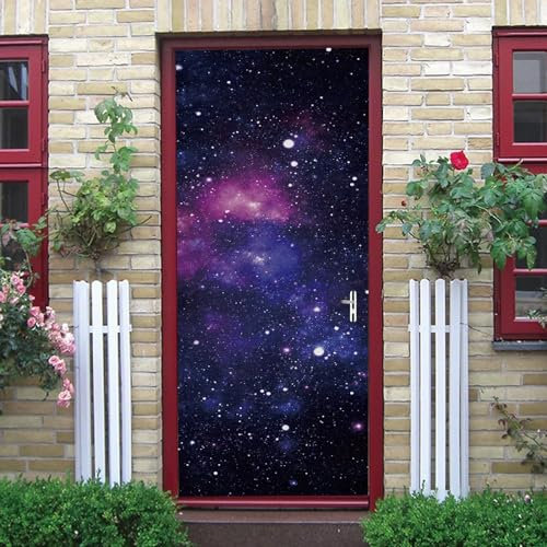 Adesivi Per Porte Interne 3D Cielo Stellato Viola 77 X 200 Cm Carta Da Parati Autoadesiva Poster Wall Art Stickers Murale Per Porta Per Camera Da Letto Casa Living Ufficio Bagno Home Decor P -8K2L4Z0U