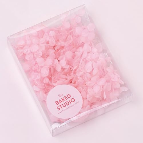 The Baked Studio - Kit original d'hortensia séché pour décoration de gâteaux, cupcakes et autres travaux manuels (rose vif)