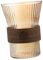 TOPBATHY Verres À Rince-Bouche en Verre Amber Gobelet Multi-Usages pour Salle De Bain Confortable À Tenir Facile À Nettoyer IdéAl pour Se Brosser Les Dents