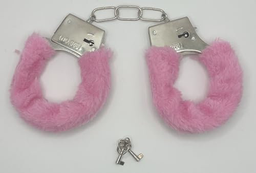 LET'S GO BY G.O. SRL LSG - Manette Giocattolo Bambini, Manette Ideali per Costumi da Polizia & Giochi di Ruolo, Incluse Chiavi, per Feste a Tema & Carnevale (ROSA)