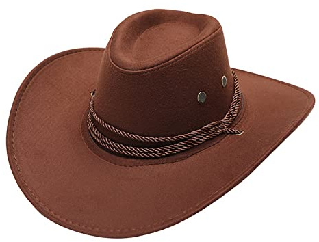 Generisch Cowboyhut Lederoptik – Faschingshut für Karneval & Western-Partys – Unisex, Einheitsgröße – Perfekt für Damen & Herren Geschenk