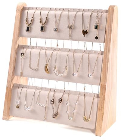 Laikoutd Holzschmuck Display Ständer Rack Funktionales Holzschmuck Effektiver Anhänger Zubehör Lagerhalter Armband Ständer