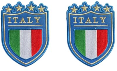 2PCS 2026 World Football Cup National Team Iron On Patch Applique Decorations Gifts Memorabilia (Italy 2)