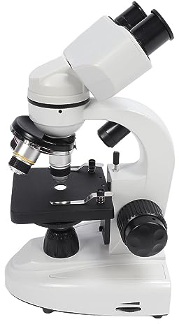 ERYUE Microscopio Binocular 40X-5000X con Rotación 360, Imagen Clara, Alta Definición para Laboratorio de Inspección, Adecuado para Niños, Suministros de Educación Científica, (EU Enchufe 100-240V)