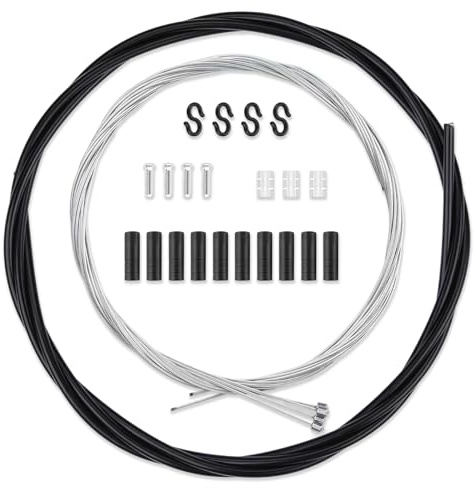 Set di 23 cavi del freno per bicicletta, 2 m, cavo del cambio per MTB, bici da strada, bicicletta pieghevole, copertura Bowden e tappo terminale, fune per freno anteriore della bicicletta e freno