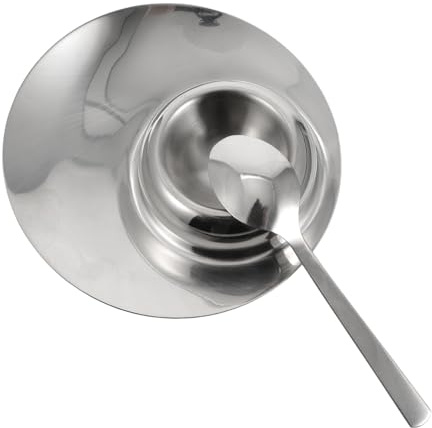 Toyvian Porta Uova in Acciaio Inossidabile con Cucchiaino Supporto Stabile per Uova Sode e Morbide Contenitore Elegante e Facile da Pulire per Cucina e Frigo Salvaspazio