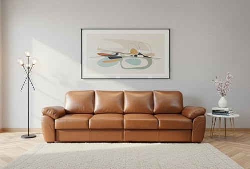 Quattro Meble Bequemes Echtleder 4 er Sofa Oxford Italienisches Leder Antique - Rindsleder